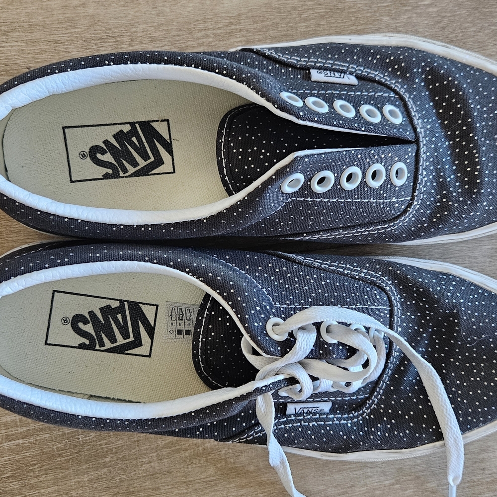 Vans Black and Silver Glitter Sneakers